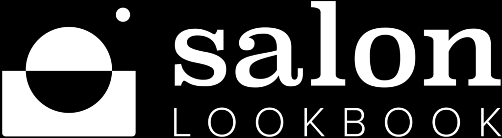 Salon lookbook logo on a black background.